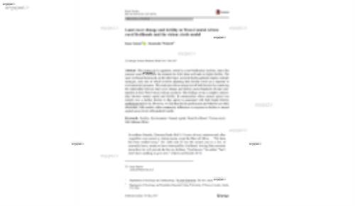 Land cover change and fertility in West-Central Africa: rural livelihoods and the vicious circle model